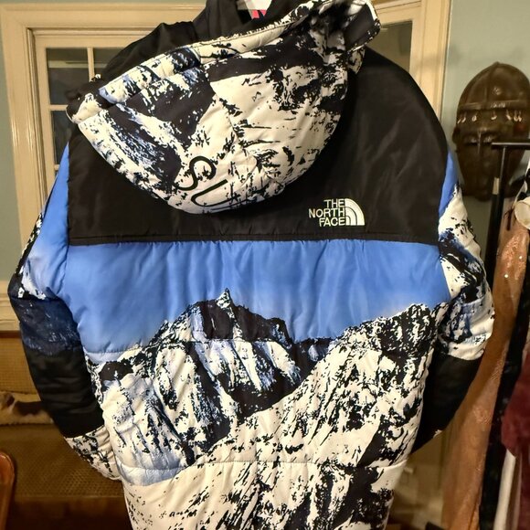 Supreme The North Face Mountain Parka Blue/White, SIZE XL - Picture 2 of 4